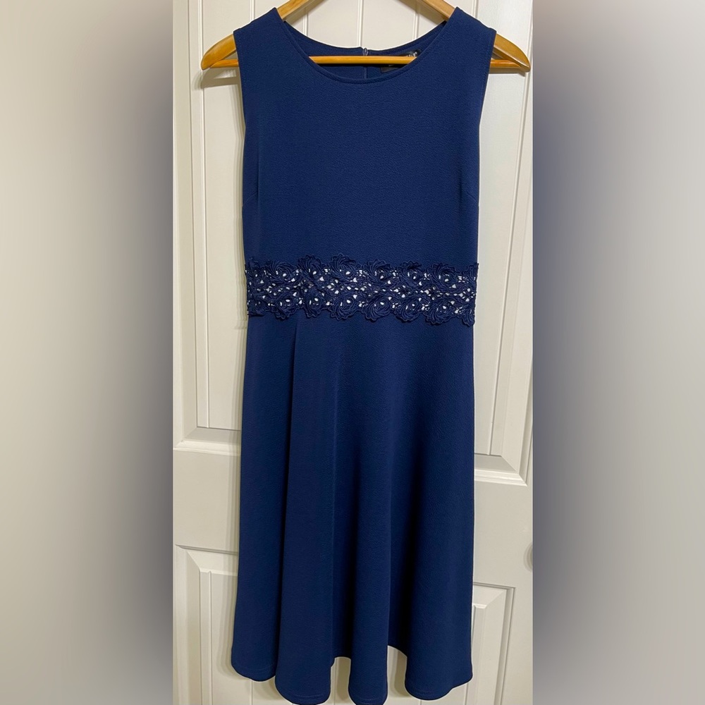 Women's A-Line Casual Cocktail Party Summer Wedding Guest Dress Navy XL
